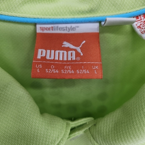 Puma Cool Cell Lime Golf Polo Men's Size Large - Picture 3 of 7